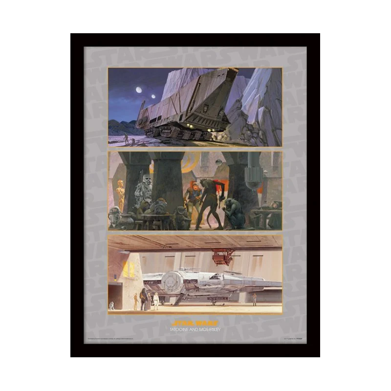 STAR WARS - Collector Print HQ 32X42 - Tatooine and Mos Eisley