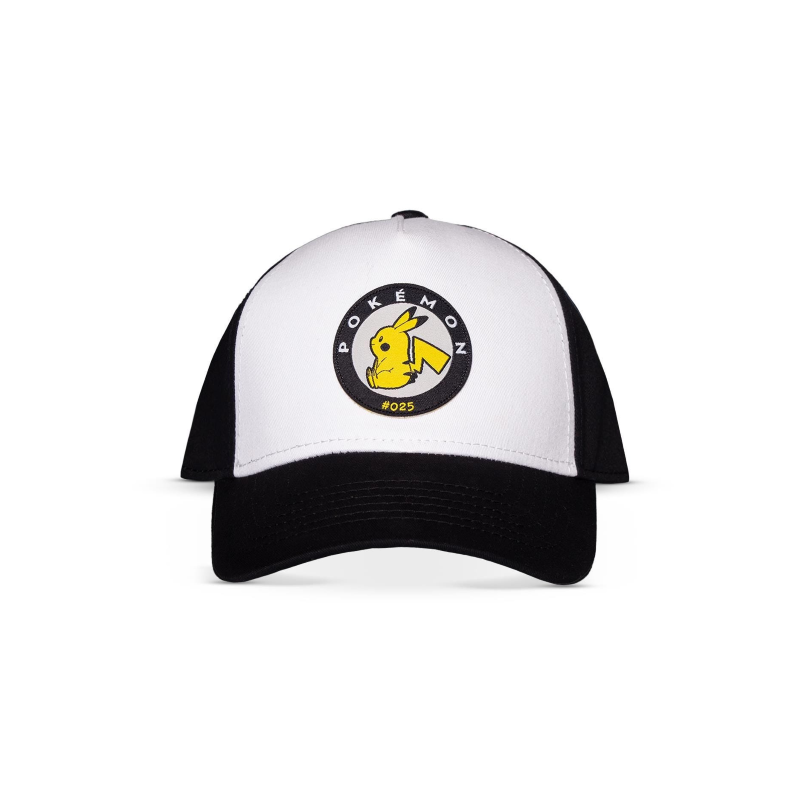 Pokemon : Pikachu Casquette Ajustable Noir et Blanc