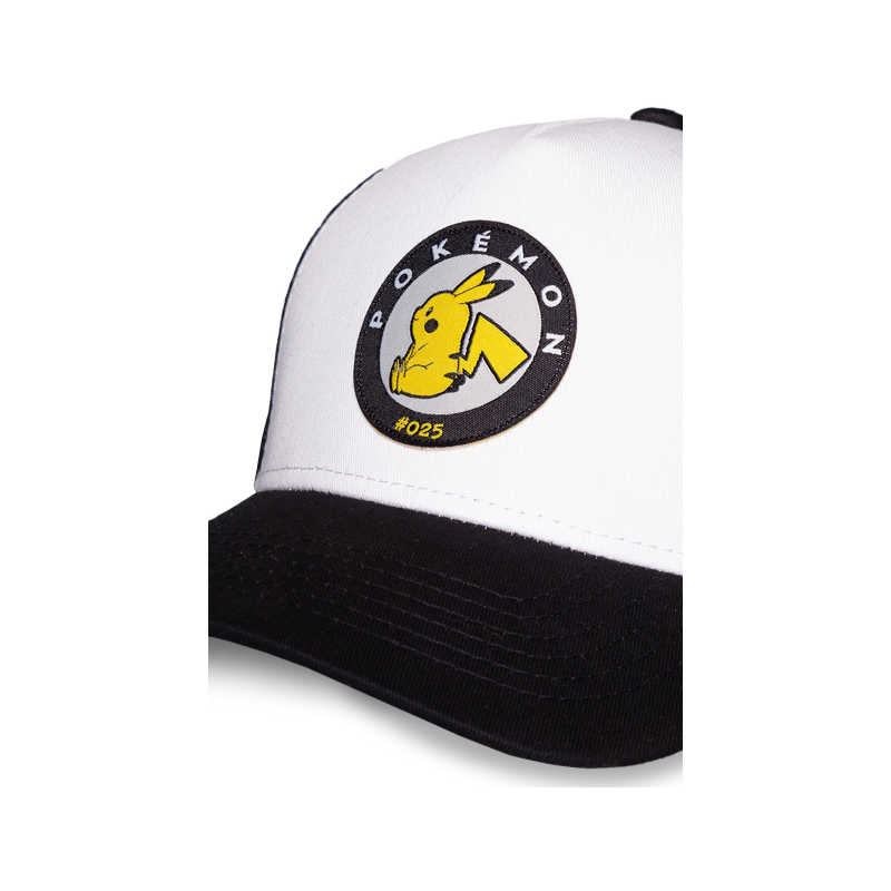 Pokemon : Pikachu Casquette Ajustable Noir et Blanc