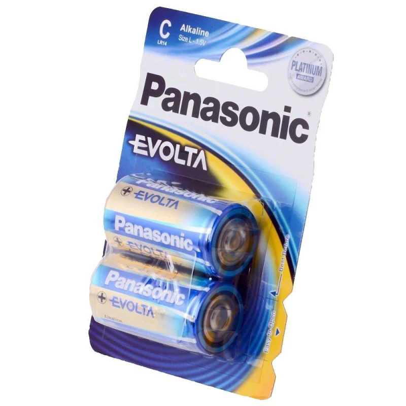 PANASONIC - Piles Alcaline Evolta C-LR14 X 2