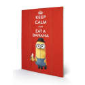 MINIONS - Keep Calm - Impression sur bois 40x59cm