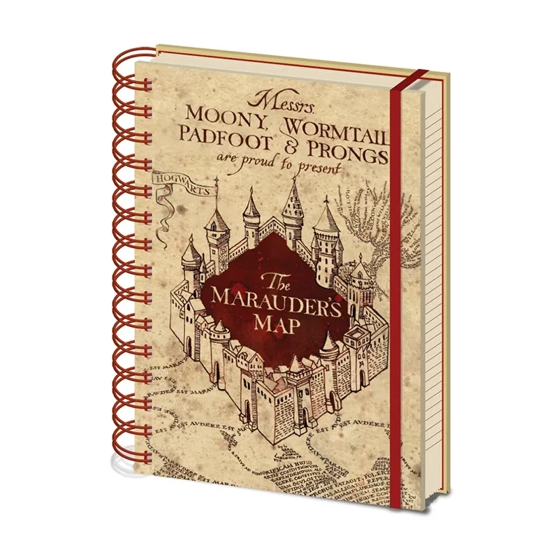 Harry Potter cahier à spirale A5 Marauders Map