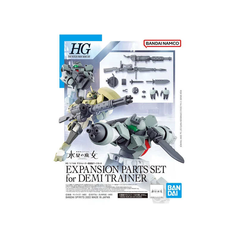 ENSEMBLE DE PIECES DETACHEES HG EXP POUR DEMI-TRAINER 1/144