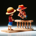 ONE PIECE - Luffy & Ace - Figurine WCF Log Stories 8cm