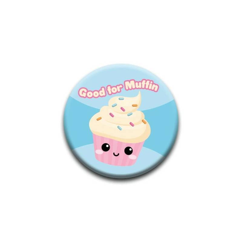 Aliments Kawaii : Bouton Pinback Cupcake