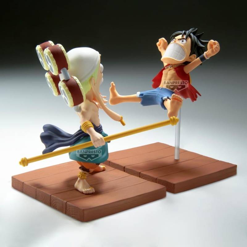 ONE PIECE - Luffy & Enel - Figurine WCF-Log Stories 7cm