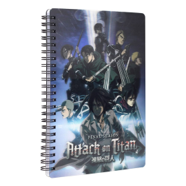 Attack on Titan cahier effet 3D Group