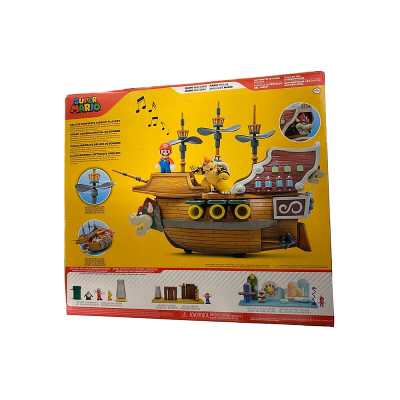 World of Nintendo Super Mario playset Bowser's Airship Deluxe