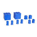 Original Character Plastic Model Kit 1/80 Pop Another World Series Relay box/Cubicle Blue 3 cm