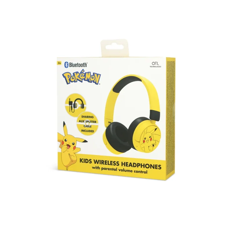 BEM'S POKEMON - Junior Wireless Headphone - Pikachu Yellow