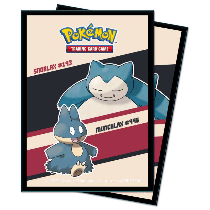  Pokemon Ultrapro Snorlax & Munchlax Deck Protector Sleeves Paquet De 65Pcs