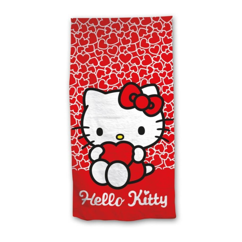  HELLO KITTY - Coeur - Serviette de Plage 70x140cm