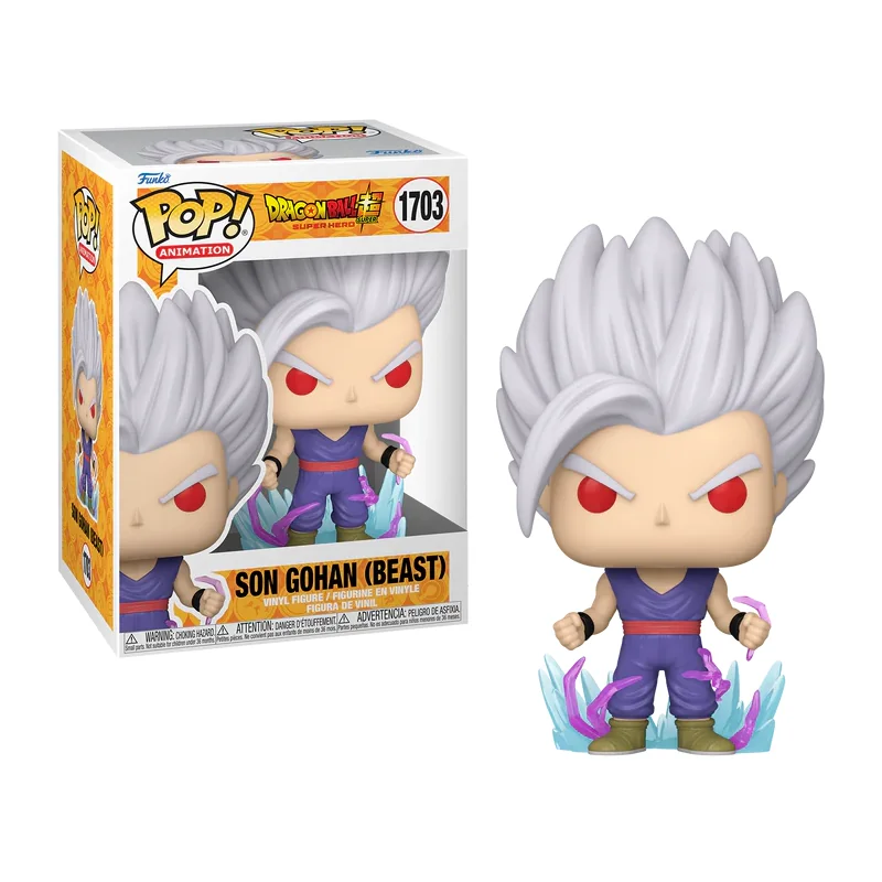 Figurine Pop DBS SUPER HERO - POP Animation N° 1703 - Gohan Beast avec Chase (GITD)