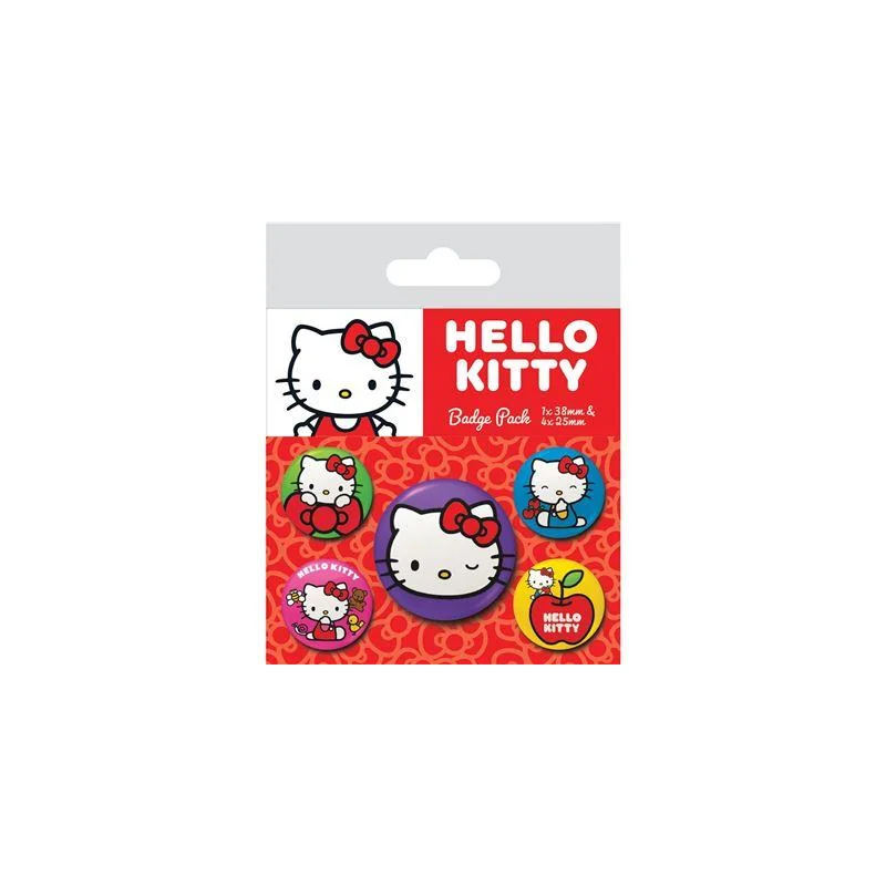  HELLO KITTY - Colourful Poses - Pack 5 Badges