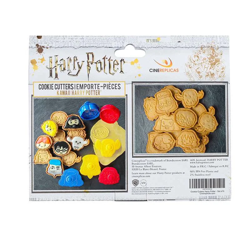 Harry Potter pack 6 emporte-pièces / tampons pour biscuits Kawaii