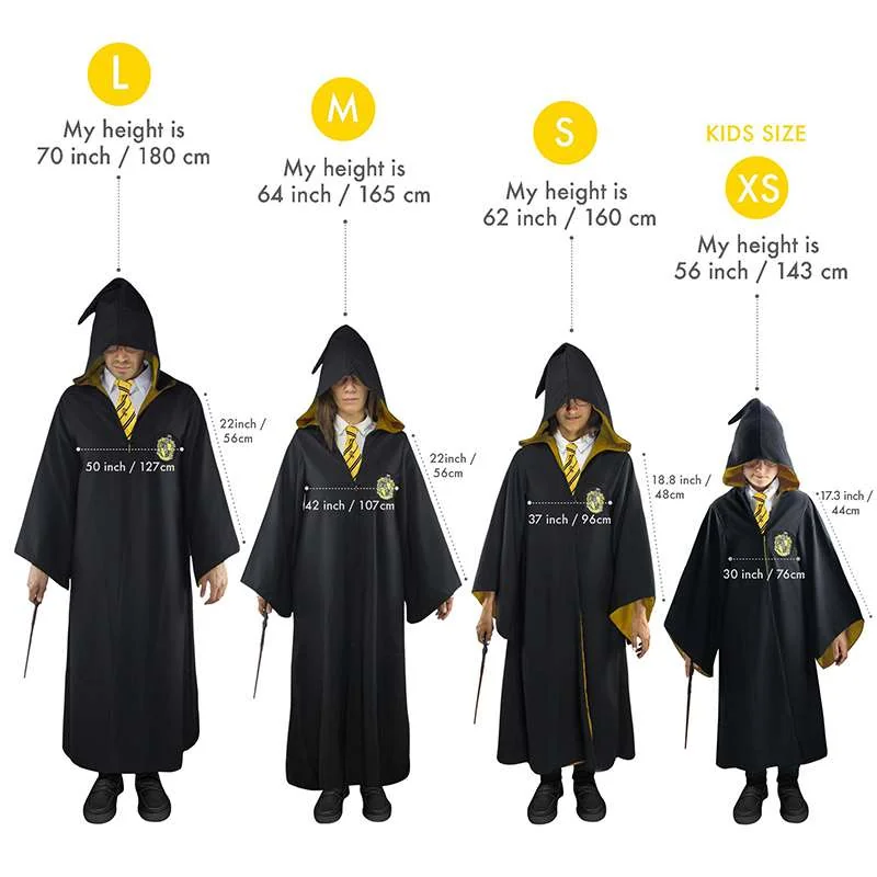 Harry Potter: Robe de sorcier Poufsouffle Taille S