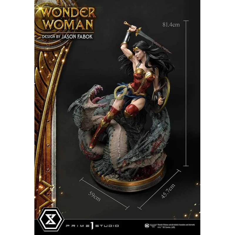 Wonder Woman statuette 1/3 Wonder Woman vs. Hydra 81 cm