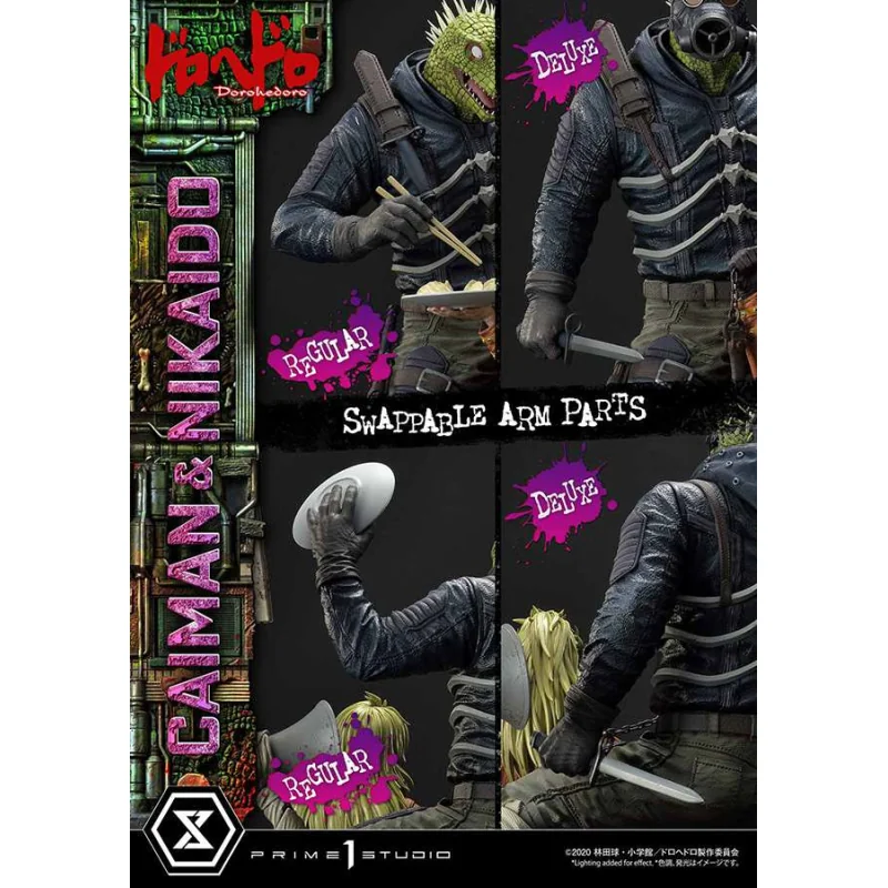 Dorohedoro statuette 1/4 Caiman & Nikaido Deluxe Version 66 cm