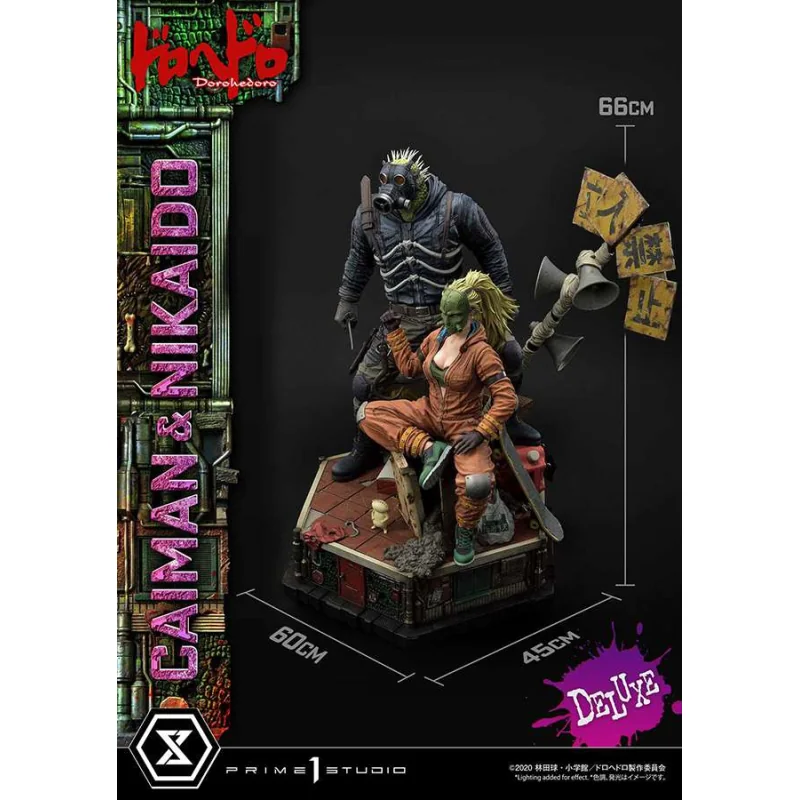 Dorohedoro statuette 1/4 Caiman & Nikaido Deluxe Version 66 cm