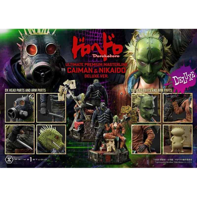 Dorohedoro statuette 1/4 Caiman & Nikaido Deluxe Version 66 cm