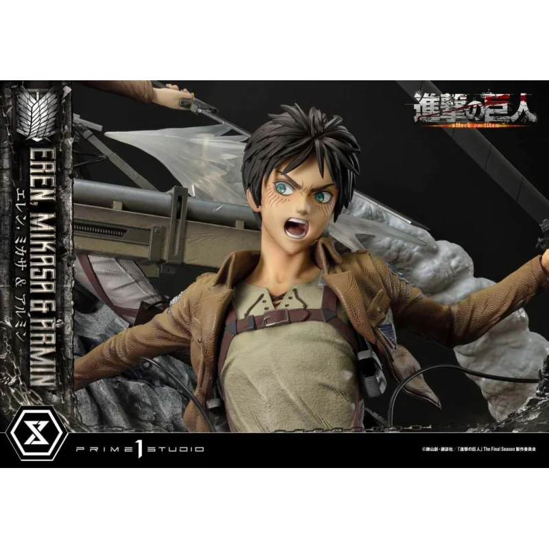 Attack on Titan Ultimate Premium Masterline statuette Eren, Mikasa, & Armin 72 cm