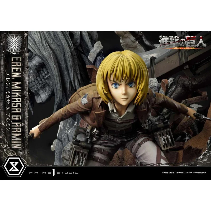 Attack on Titan Ultimate Premium Masterline statuette Eren, Mikasa, & Armin 72 cm