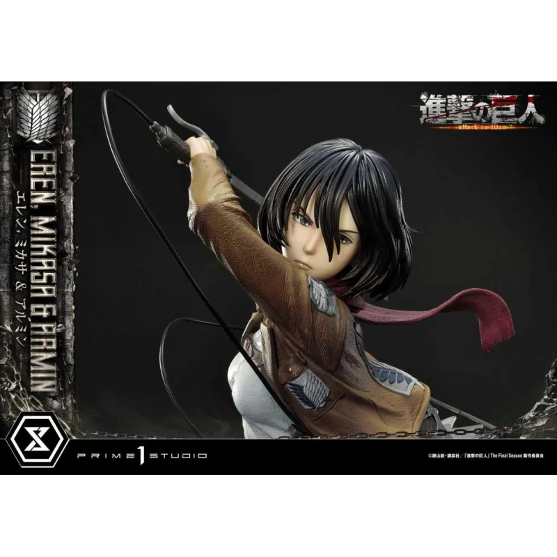 Attack on Titan Ultimate Premium Masterline statuette Eren, Mikasa, & Armin 72 cm