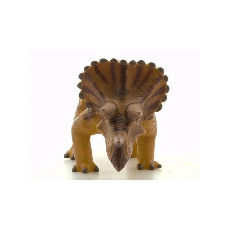 Triceratops Figurine en PVC Souple (couleur jaune)