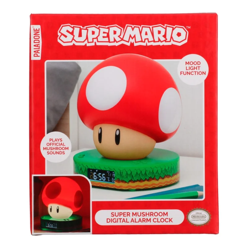 NINTENDO - Super champignon - Réveil 12cm