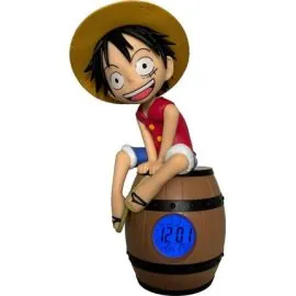 ONE PIECE - Luffy sur Tonneau - Réveil Lumineux LED - 17 cm