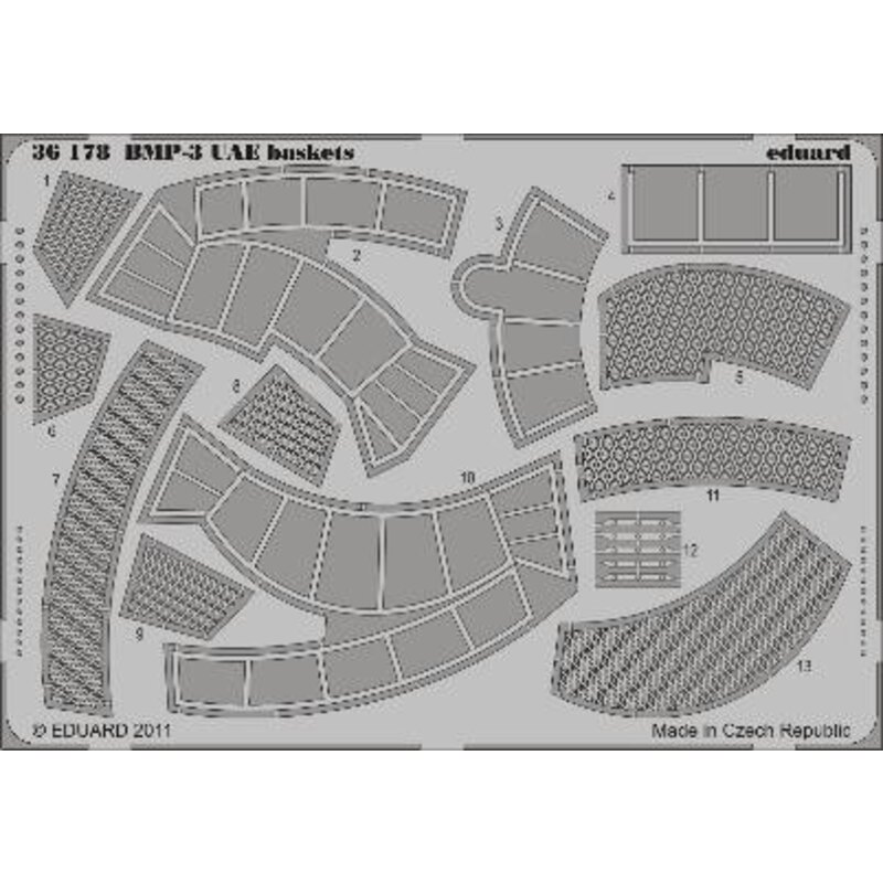 Kits de superdétail pour véhic BMP-3 : paniers UAE (pour les maquettes Trumpeter) 