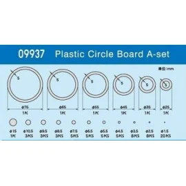  Disc - Circle Assortment A05mm plasticard